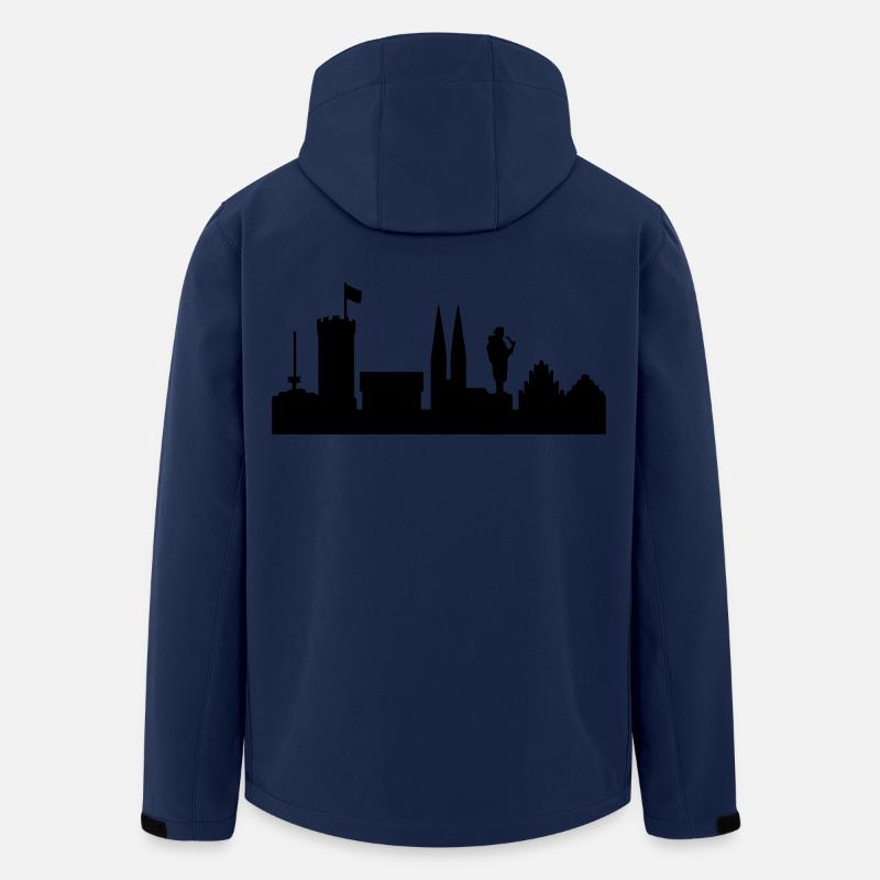 Bielefeld Skyline - Recycelte Männer Softshell-Jacke von Stanley/Stella - Navy