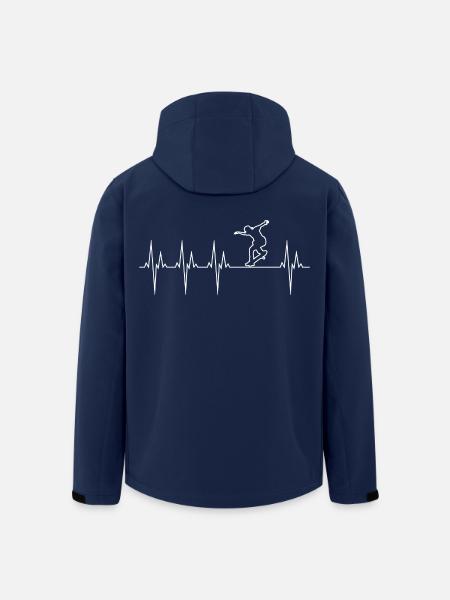 Skateboard Elektrokardiogramm EKG Skateboard - Recycelte Männer Softshell-Jacke von Stanley/Stella - Navy
