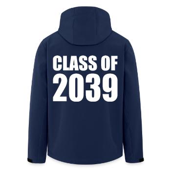Class of 2039 - Men’s Recycled Softshell Jacket by Stanley/Stella - navy - Back - AI Model Male 185 light (185cm)