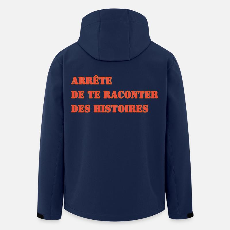 HÖR AUF, DIR SELBST GESCHICHTEN ZU ERZÄHLEN. - Recycelte Männer Softshell-Jacke von Stanley/Stella - Navy