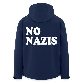 No nazis - Recycelte Männer Softshell-Jacke von Stanley/Stella - Navy - Hinten - AI Model Male 185 light (185cm)