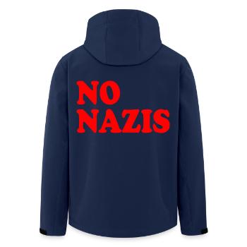 No nazis - Recycelte Männer Softshell-Jacke von Stanley/Stella - Navy - Hinten - AI Model Male 185 light (185cm)