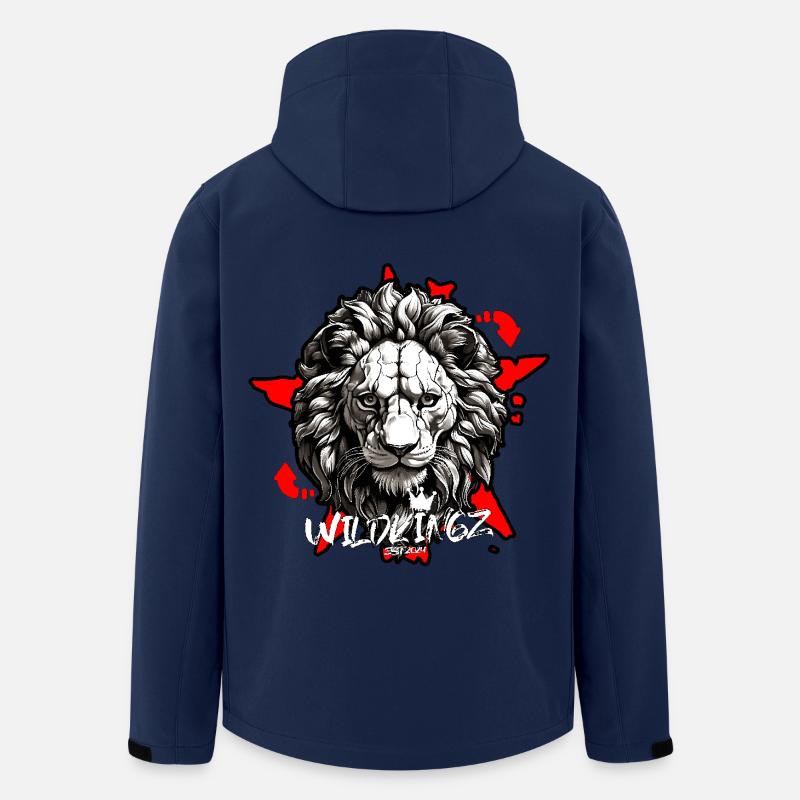 Löwe - Recycelte Männer Softshell-Jacke von Stanley/Stella - Navy