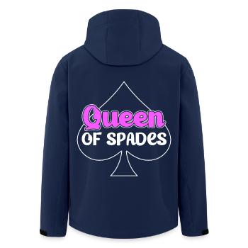 Spades of Spades Playing Card Card Game - Men’s Recycled Softshell Jacket by Stanley/Stella - navy - Back - AI Model Male 185 light (185cm)
