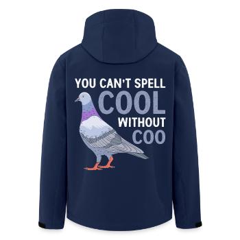 Pigeon Race Pigeon Pigeons - Men’s Recycled Softshell Jacket by Stanley/Stella - navy - Back - AI Model Male 185 light (185cm)