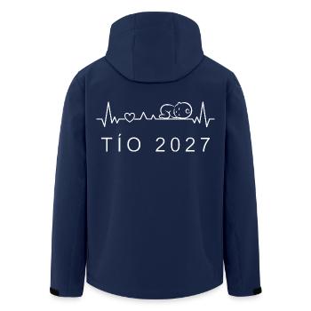 Futuro Tío 2027 Ritmo Cardiaco Anuncio Embarazo - Recycelte Männer Softshell-Jacke von Stanley/Stella - Navy - Hinten - AI Model Male 185 light (185cm)