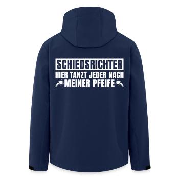 Schiedsrichter Hier tanzt jeder nach meiner Pfeife - Recycelte Männer Softshell-Jacke von Stanley/Stella - Navy - Hinten - AI Model Male 185 light (185cm)