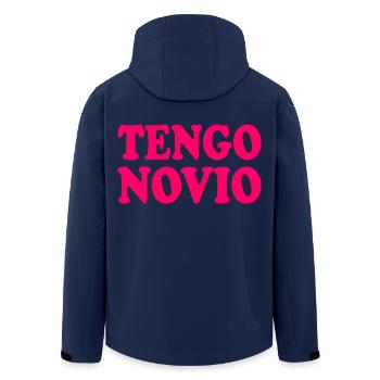 Ich habe einen Freund - Recycelte Männer Softshell-Jacke von Stanley/Stella - Navy - Hinten - AI Model Male 185 light (185cm)