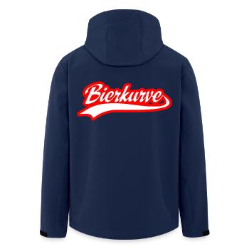 Curva Svizzera – Leidenschaft in Farben - Recycelte Männer Softshell-Jacke von Stanley/Stella - Navy - Hinten - AI Model Male 185 light (185cm)
