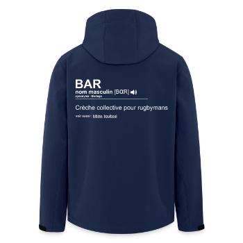 Bar Definition Humor Kinderkrippe Kollektiv Rugby Herren - Recycelte Männer Softshell-Jacke von Stanley/Stella - Navy - Hinten - AI Model Male 185 light (185cm)