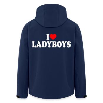I love ladyboys - Recycelte Männer Softshell-Jacke von Stanley/Stella - Navy - Hinten - AI Model Male 185 light (185cm)