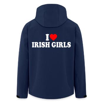 I love irish girls - Men’s Recycled Softshell Jacket by Stanley/Stella - navy - Back - AI Model Male 185 light (185cm)