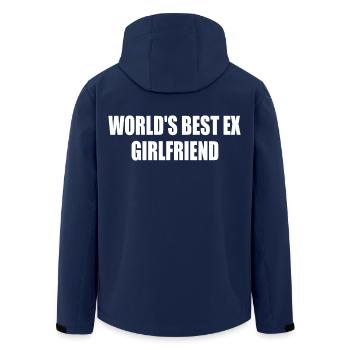 worlds best ex girlfriend - Men’s Recycled Softshell Jacket by Stanley/Stella - navy - Back - AI Model Male 185 light (185cm)