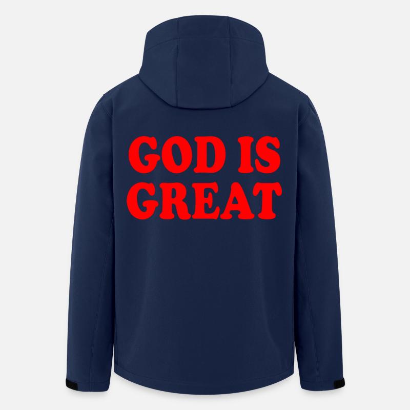 god is great - Recycelte Männer Softshell-Jacke von Stanley/Stella - Navy