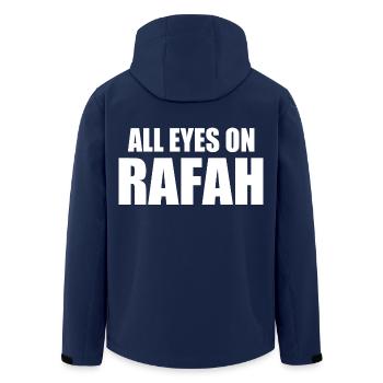 all eyes on rafah - Veste softshell homme en polyester recyclé Stanley/Stella - marine - Dos - AI Model Male 185 light (185cm)