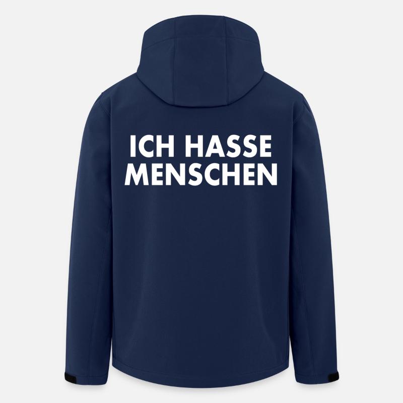 Ich hasse menschen - Recycelte Männer Softshell-Jacke von Stanley/Stella - Navy