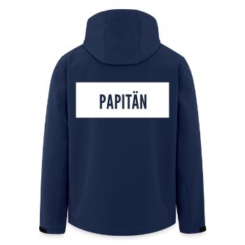 Papitän Vatertag bester Papa Anker - Recycelte Männer Softshell-Jacke von Stanley/Stella - Navy - Hinten - AI Model Male 185 light (185cm)