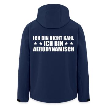 Glatze Nicht kahl Ich bin Aerodynamisch - Recycelte Männer Softshell-Jacke von Stanley/Stella - Navy - Hinten - AI Model Male 185 light (185cm)