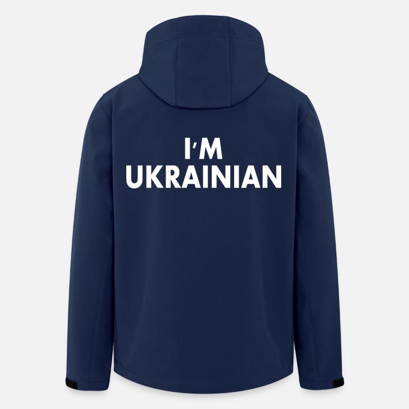 Im ukrainian - Recycelte Männer Softshell-Jacke von Stanley/Stella - Navy