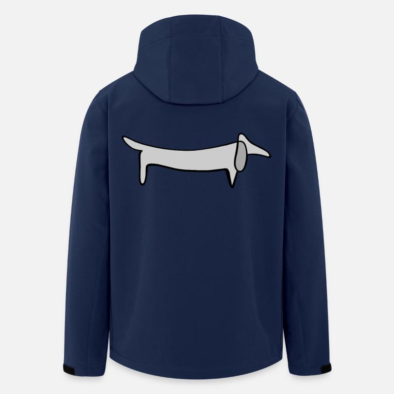 Hund Strichzeichnung - Recycelte Männer Softshell-Jacke von Stanley/Stella - Navy