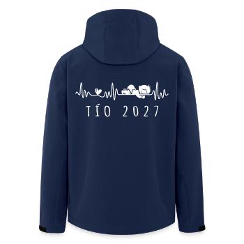 Futuro Tío 2027 Latido del Corazón Embarazo - Recycelte Männer Softshell-Jacke von Stanley/Stella - Navy - Hinten - AI Model Male 185 light (185cm)