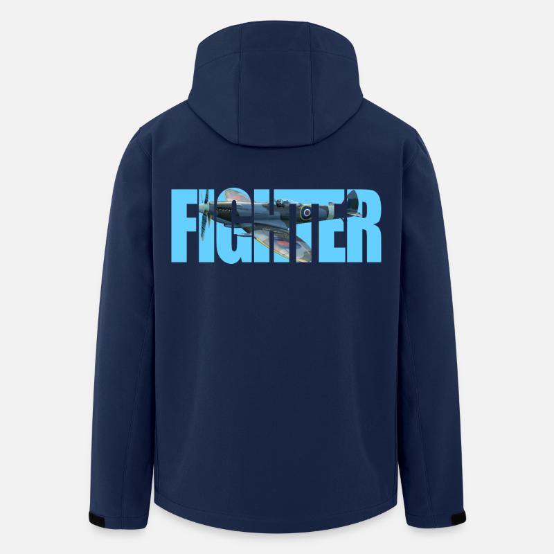 Fighter Spitfire - Recycelte Männer Softshell-Jacke von Stanley/Stella - Navy