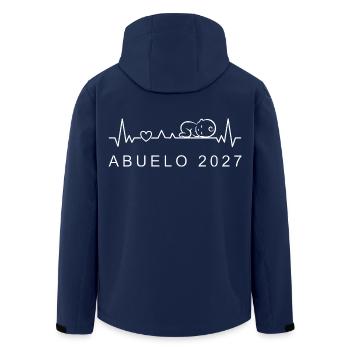 Futuro Abuelo 2027 Latido Corazón Anuncio Embarazo - Recycelte Männer Softshell-Jacke von Stanley/Stella - Navy - Hinten - AI Model Male 185 light (185cm)
