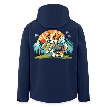 Wander Hund - Recycelte Männer Softshell-Jacke von Stanley/Stella - Navy - Hinten - AI Model Male 185 light (185cm)