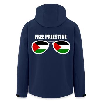 Free palestine - Recycelte Männer Softshell-Jacke von Stanley/Stella - Navy - Hinten - AI Model Male 185 light (185cm)