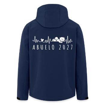 Abuelo 2027 Anuncio Embarazo Por Futuro Abuelito - Recycelte Männer Softshell-Jacke von Stanley/Stella - Navy - Hinten - AI Model Male 185 light (185cm)