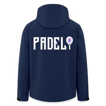 Padel - Recycelte Männer Softshell-Jacke von Stanley/Stella - Navy - Hinten - AI Model Male 185 light (185cm)