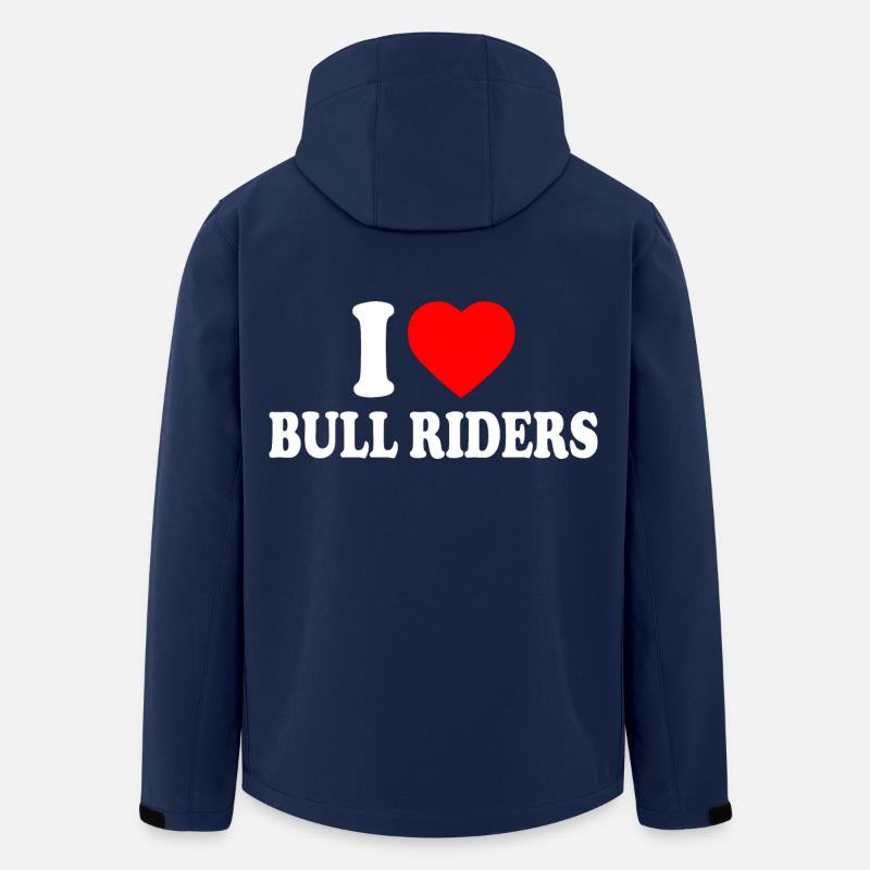 I love bull riders - Recycelte Männer Softshell-Jacke von Stanley/Stella - Navy