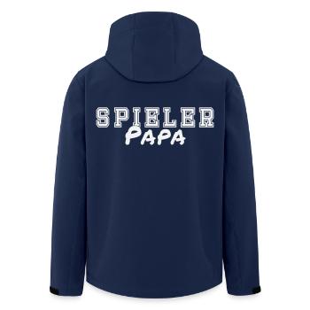 Spieler Papa - Recycelte Männer Softshell-Jacke von Stanley/Stella - Navy - Hinten - AI Model Male 185 light (185cm)