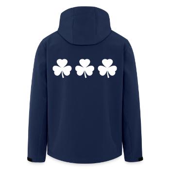 Trèfle de la Saint-Patrick d’Irlande - Veste softshell homme en polyester recyclé Stanley/Stella - marine - Dos - AI Model Male 185 light (185cm)