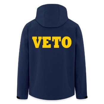 Veto - Men’s Recycled Softshell Jacket by Stanley/Stella - navy - Back - AI Model Male 185 light (185cm)
