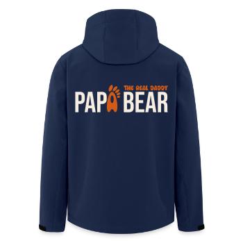 Papa Bear: El Real Papá - Recycelte Männer Softshell-Jacke von Stanley/Stella - Navy - Hinten - AI Model Male 185 light (185cm)