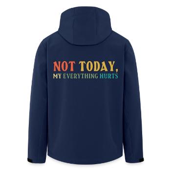 Not Today Fibromyalgia Awareness - Men’s Recycled Softshell Jacket by Stanley/Stella - navy - Back - AI Model Male 185 light (185cm)