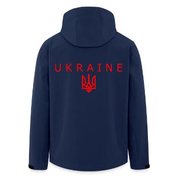 Ukraine - Men’s Recycled Softshell Jacket by Stanley/Stella - navy - Back - AI Model Male 185 light (185cm)