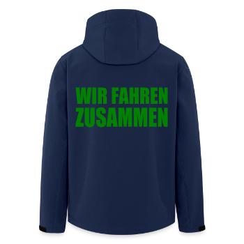 wir fahren zusammen - Recycelte Männer Softshell-Jacke von Stanley/Stella - Navy - Hinten - AI Model Male 185 light (185cm)
