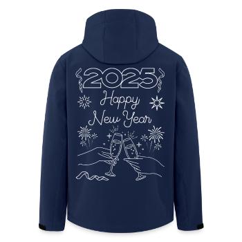 2025 Happy New Year - Recycelte Männer Softshell-Jacke von Stanley/Stella - Navy - Hinten - AI Model Male 185 light (185cm)