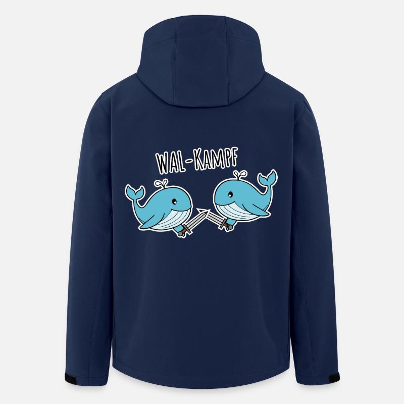 Wal-Kampf hat nichts mit Politik zu tun - Recycelte Männer Softshell-Jacke von Stanley/Stella - Navy