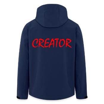 Creator - Recycelte Männer Softshell-Jacke von Stanley/Stella - Navy - Hinten - AI Model Male 185 light (185cm)