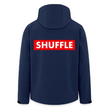 shuffle - Men’s Recycled Softshell Jacket by Stanley/Stella - navy - Back - AI Model Male 185 light (185cm)