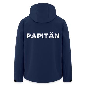 Papitän Vatertag bester Papa Anker - Recycelte Männer Softshell-Jacke von Stanley/Stella - Navy - Hinten - AI Model Male 185 light (185cm)