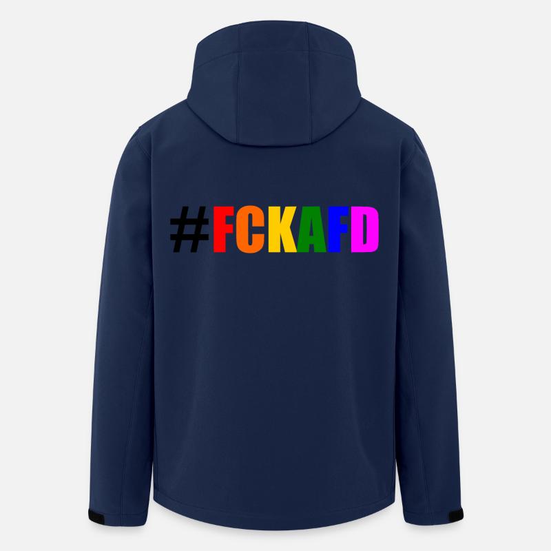 Fck afd - Recycelte Männer Softshell-Jacke von Stanley/Stella - Navy