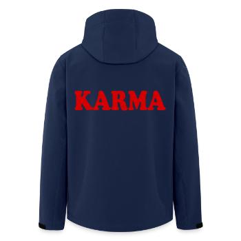 Karma - Veste softshell homme en polyester recyclé Stanley/Stella - marine - Dos - AI Model Male 185 light (185cm)
