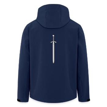 Schwert - Recycelte Männer Softshell-Jacke von Stanley/Stella - Navy - Hinten - AI Model Male 185 light (185cm)