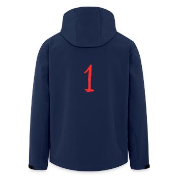 1 JAHR. 1. GEBURTSTAG. GEBURTSTAG 1 JAHR - Recycelte Männer Softshell-Jacke von Stanley/Stella - Navy - Hinten - AI Model Male 185 light (185cm)