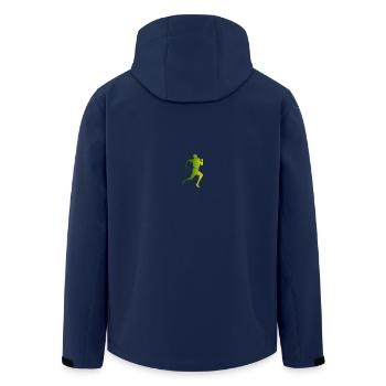 runner - Men’s Recycled Softshell Jacket by Stanley/Stella - navy - Back - AI Model Male 185 light (185cm)