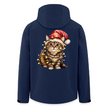 Chat de Noël - Veste softshell homme en polyester recyclé Stanley/Stella - marine - Dos - AI Model Male 185 light (185cm)